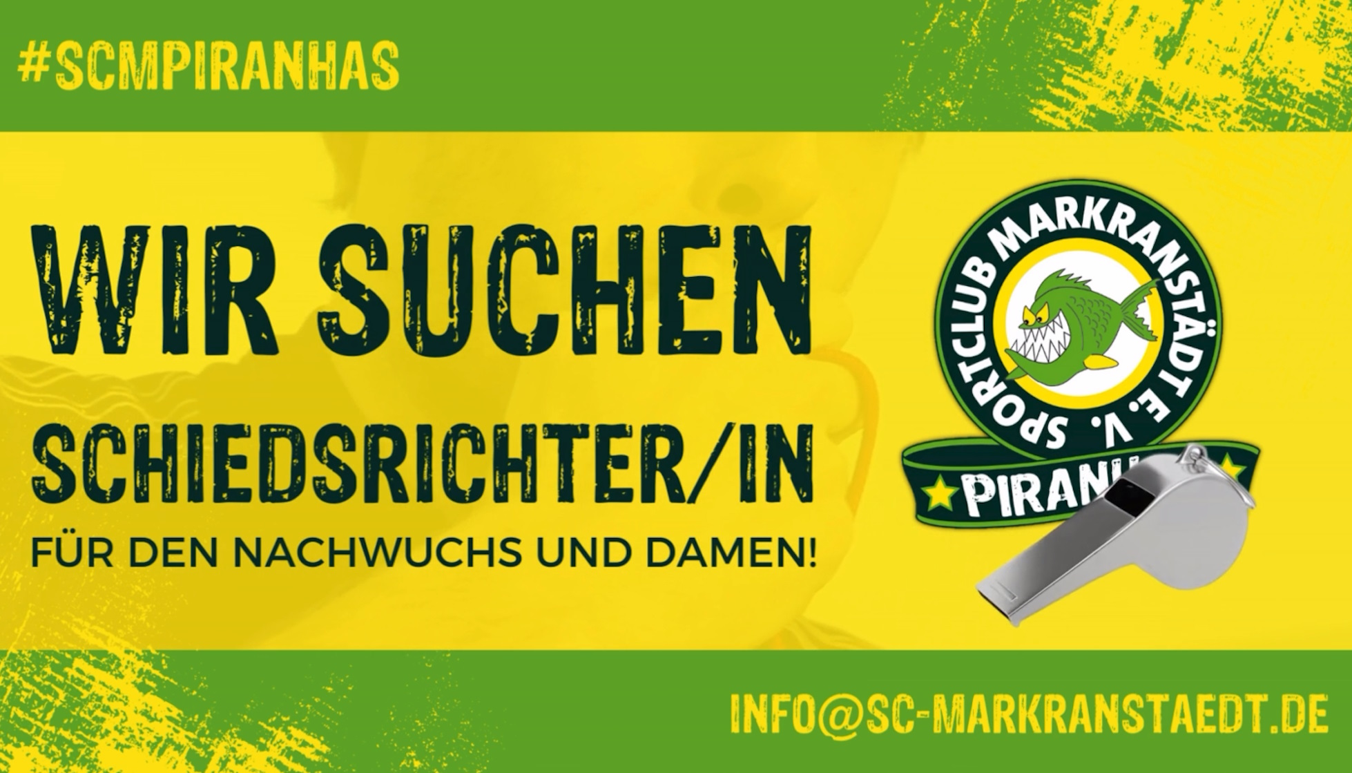 Werde ein Teil der Piranhas-Familie als Schiedsrichter!