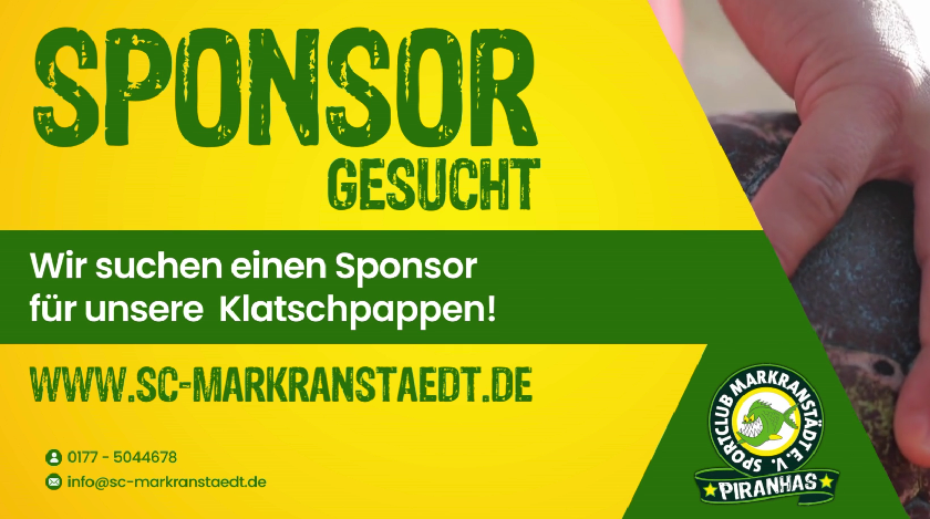 Sponsor für unsere Klatschpappen gesucht.